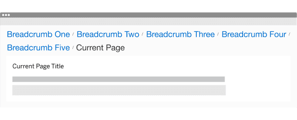 Breadcrumb On a Page