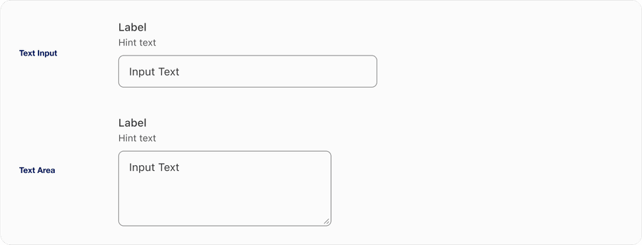 Text Input Variations