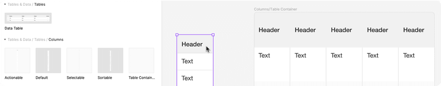 Column sub-components