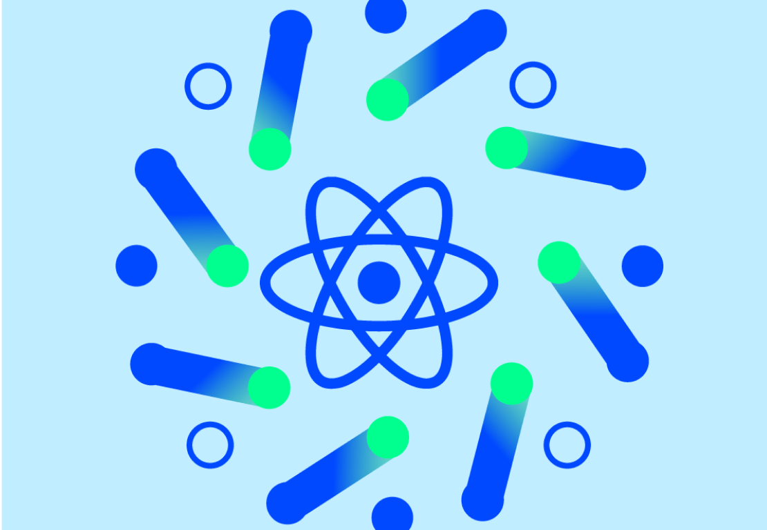 Abstract illustration of React component library