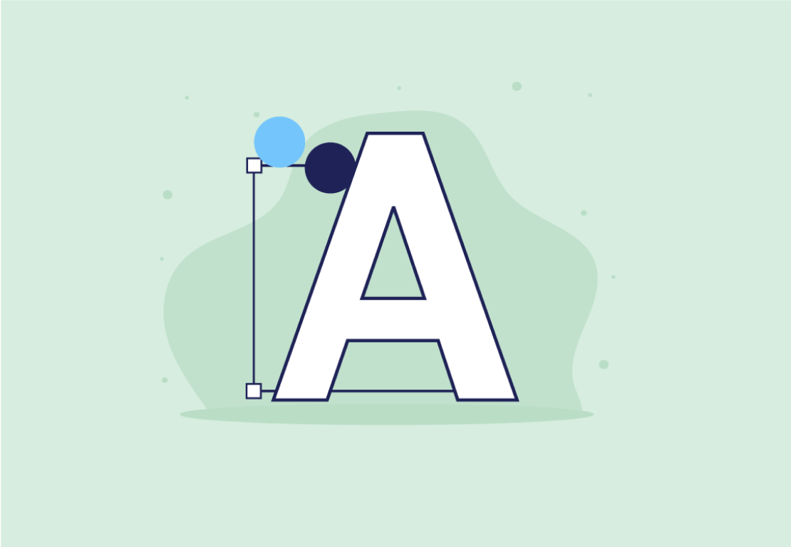 Abstract illustration of typeface