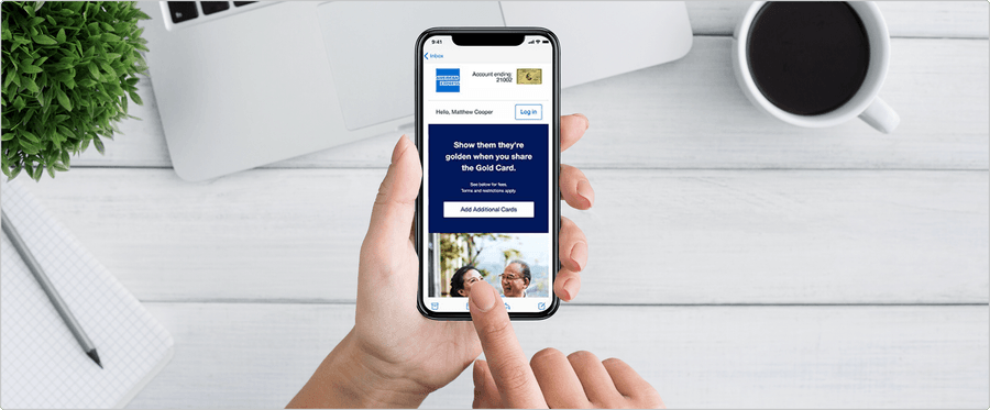 A person receiving email via M-EDS, show them you're Golden when you share the Gold card.