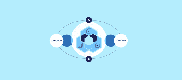 Abstract illustration of design components