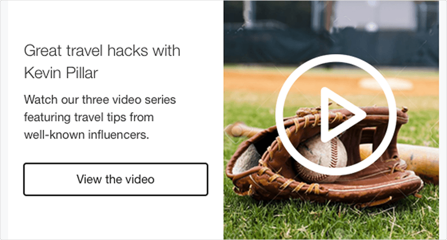 Video in Email best practice shown with play icon overlaid on image