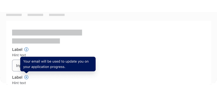 Tooltip at the Bottom of the Page Layout