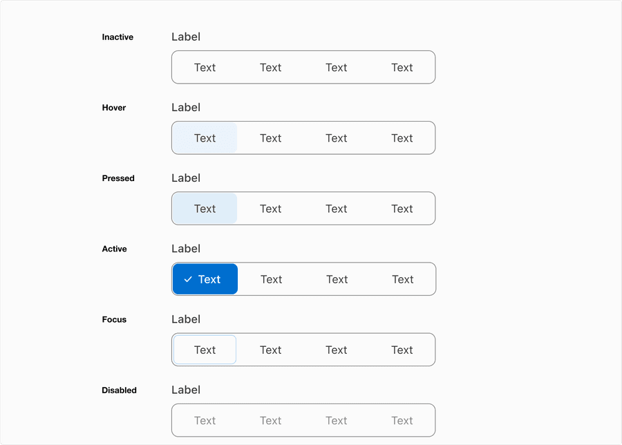 Segmented Control States