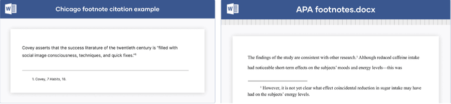 Chicago and APA Style Footnotes